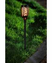 8x tuinlamp fakkel tuinverlichting met vlam effect 48 5 cm