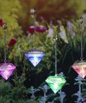 Set van 12x led solar diamanten sfeerlicht tuinverlichting